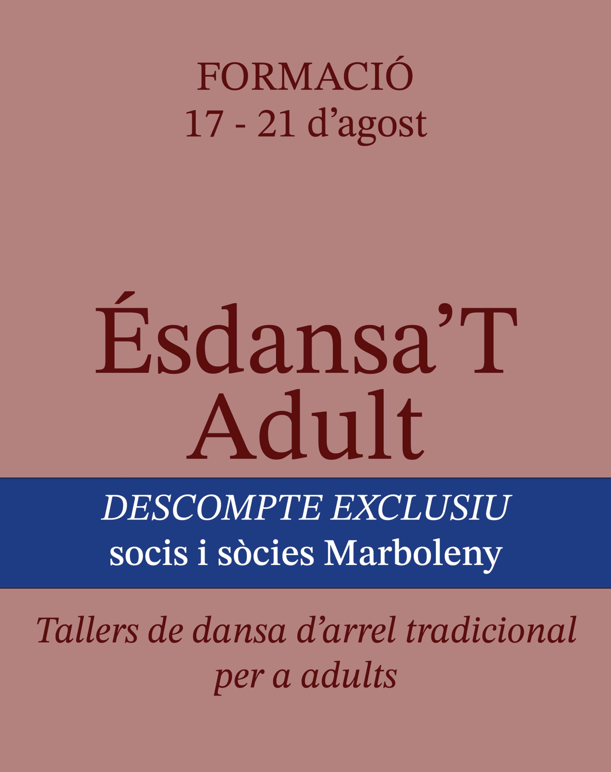 Ésdansa'T Adult 2026 - Descompte Marboleny